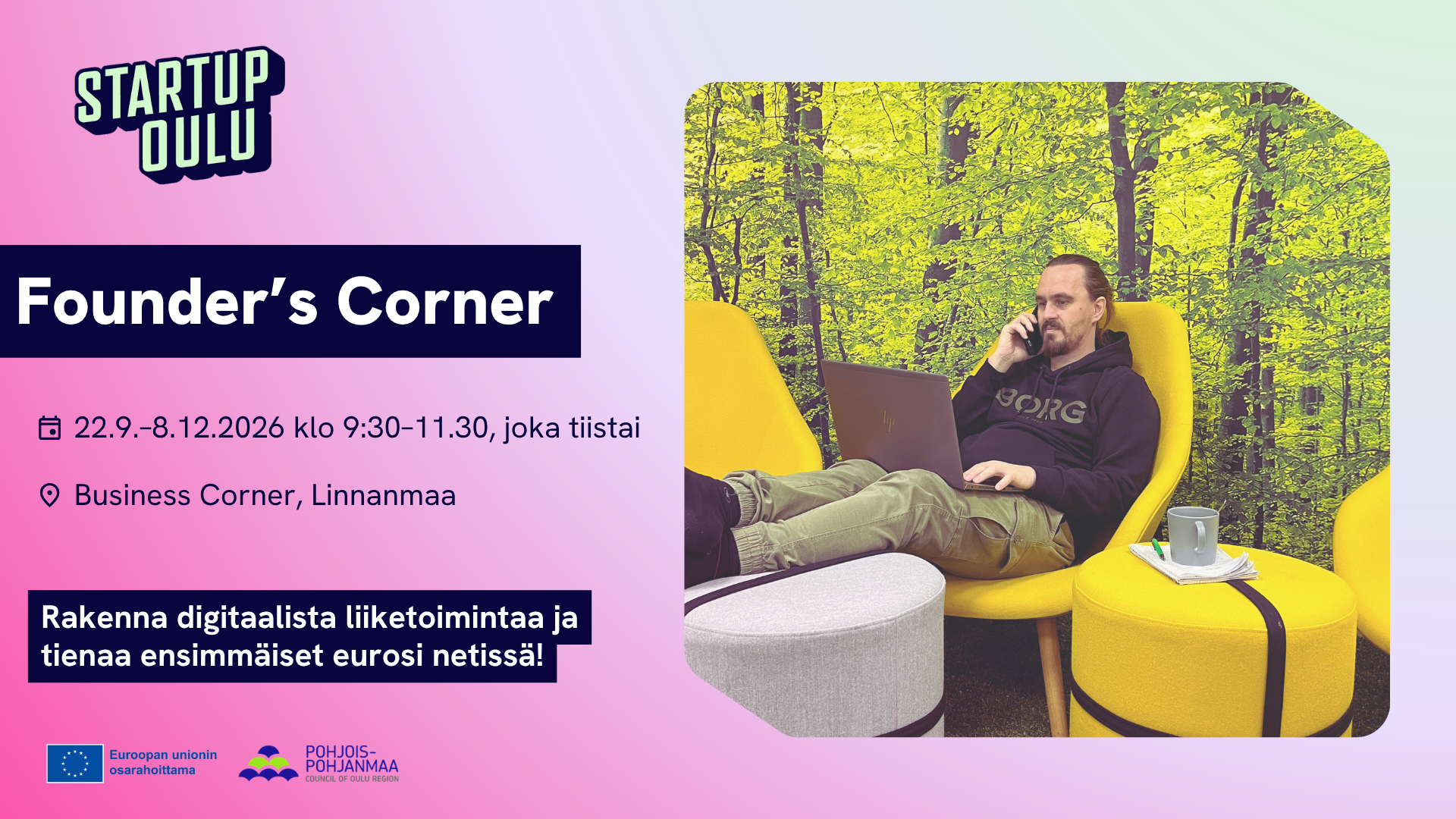 Founder's Corner - StartupOulu - Oulu - Tuesday 22 September 2026