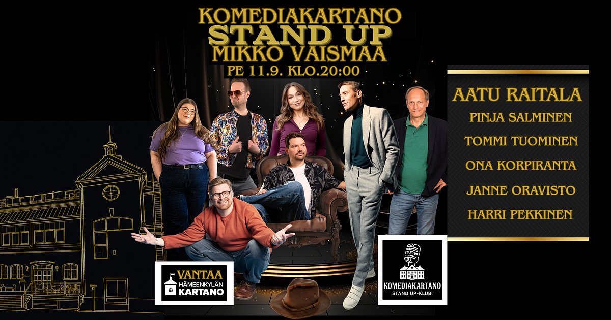 Komediakartanon Stand Up - Mikko Vaismaa - Menox - Vantaa - Friday 11 September 2026