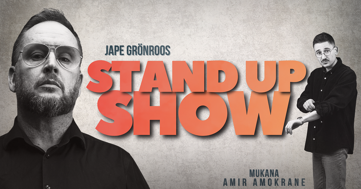 Jape Grönroos Stand Up Show Tampereella - Menox - Tampere - lauantaina 30. tammikuuta 2027