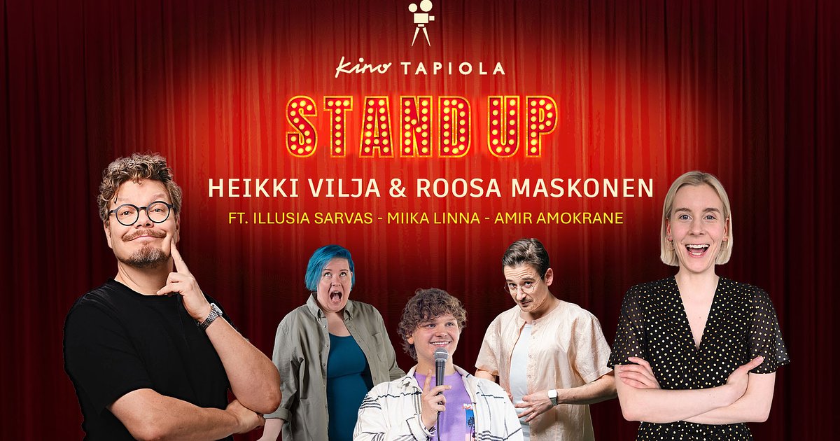 Kino Tapiola Stand Up: Vilja, Maskonen, Amokrane, Sarvas, Linna - Menox - Espoo - Tuesday 6 October 2026