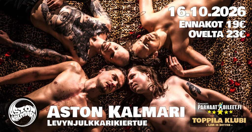 Aston Kalmari Toppila Klubi 16.10.2026 - Menox - Oulu - perjantaina 16. lokakuuta 2026