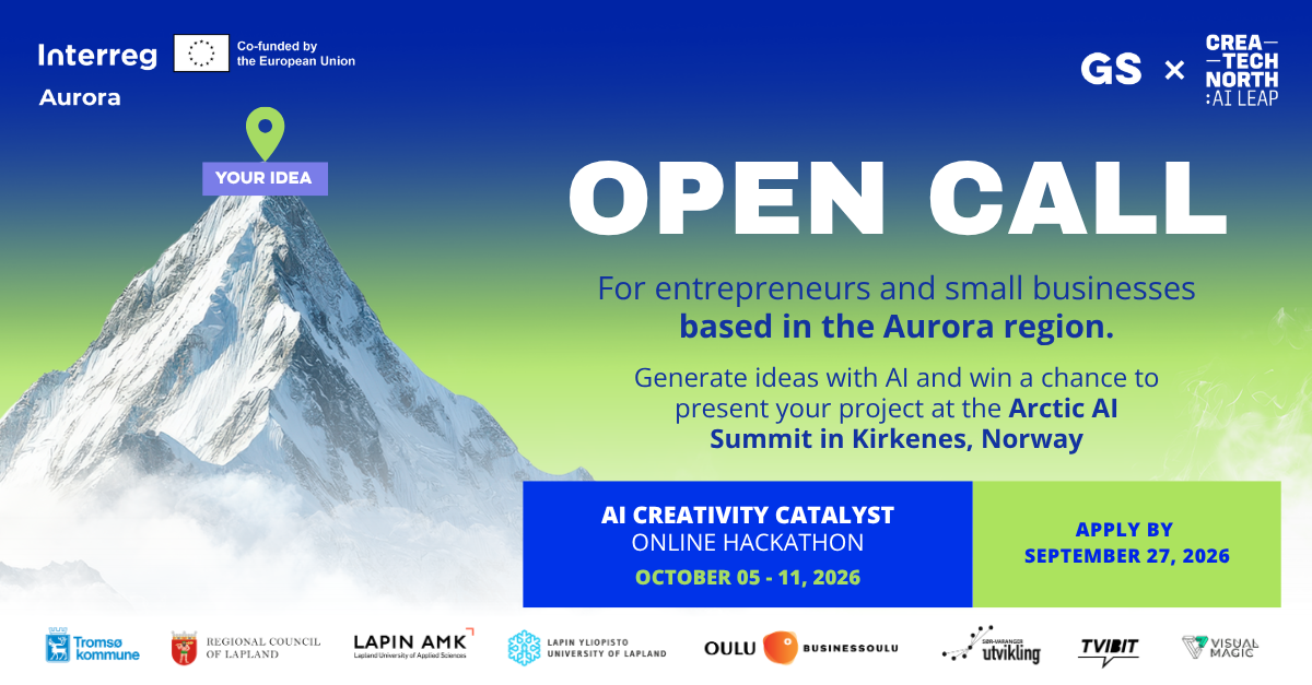 AI Creativity catalyst online hackathon – Apply now! - StartupOulu - Oulu - lauantaina 17. lokakuuta 2026